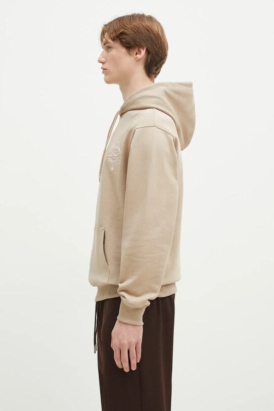 Бавовняна кофта Drôle de Monsieur Le Hoodie Slogan Vignes F.HO175.CO127.BG бежевий SS25