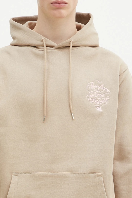 Хлопковая кофта Drôle de Monsieur Le Hoodie Slogan Vignes бежевый F.HO175.CO127.BG