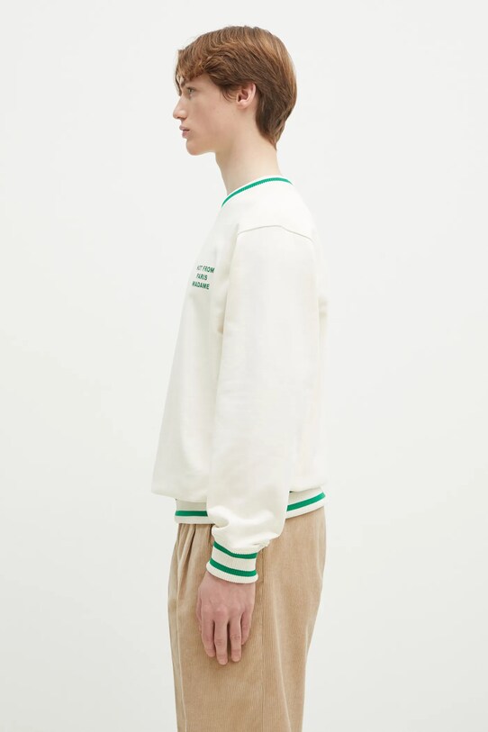 Drôle de Monsieur hanorac de bumbac Le Sweatshirt Slogan Sport F.SW140.CO127.CM bej SS25