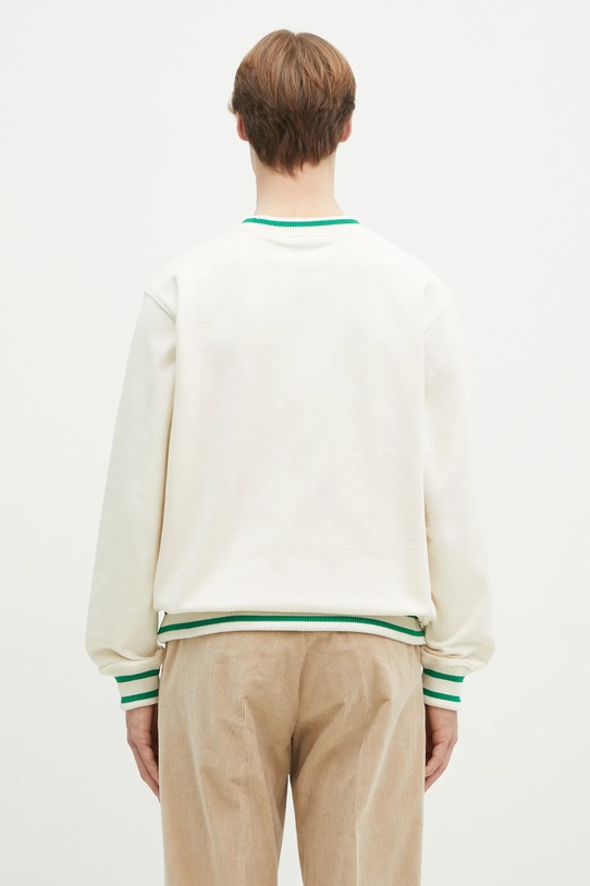 Дрехи Памучен суичър Drôle de Monsieur Le Sweatshirt Slogan Sport F.SW140.CO127.CM бежов