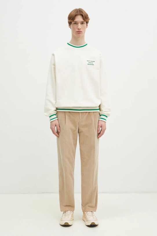 Drôle de Monsieur hanorac de bumbac Le Sweatshirt Slogan Sport F.SW140.CO127.CM bej