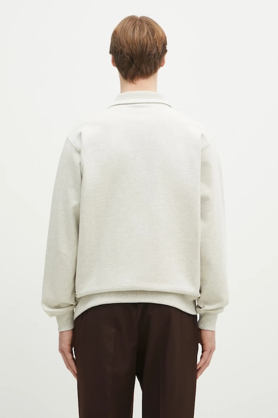 Oblečení Bavlněná mikina Drôle de Monsieur Le Polo Drule PERM.PL132.CO127.GY šedá