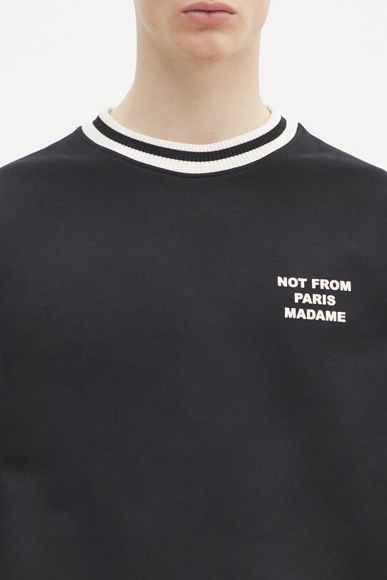 Хлопковая кофта Drôle de Monsieur Le Sweatshirt Slogan Sport чёрный F.SW140.CO127.BL