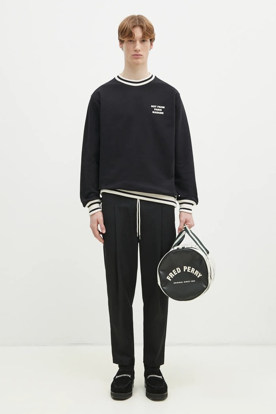 Бавовняна кофта Drôle de Monsieur Le Sweatshirt Slogan Sport F.SW140.CO127.BL чорний