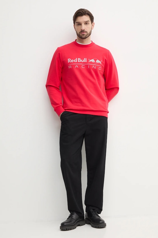 Red Bull Racing x Pepe Jeans bluza TEAM LOGO CREW RM580017 rosu SS25