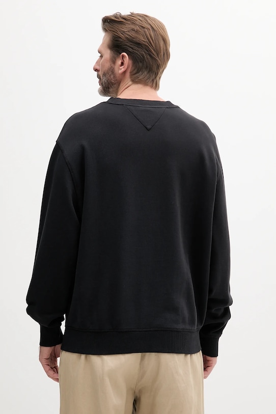 Bavlnená mikina Tommy Jeans DM0DM20827 čierna SS25