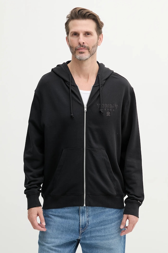 Бавовняна кофта Tommy Jeans бавовна чорний DM0DM20835