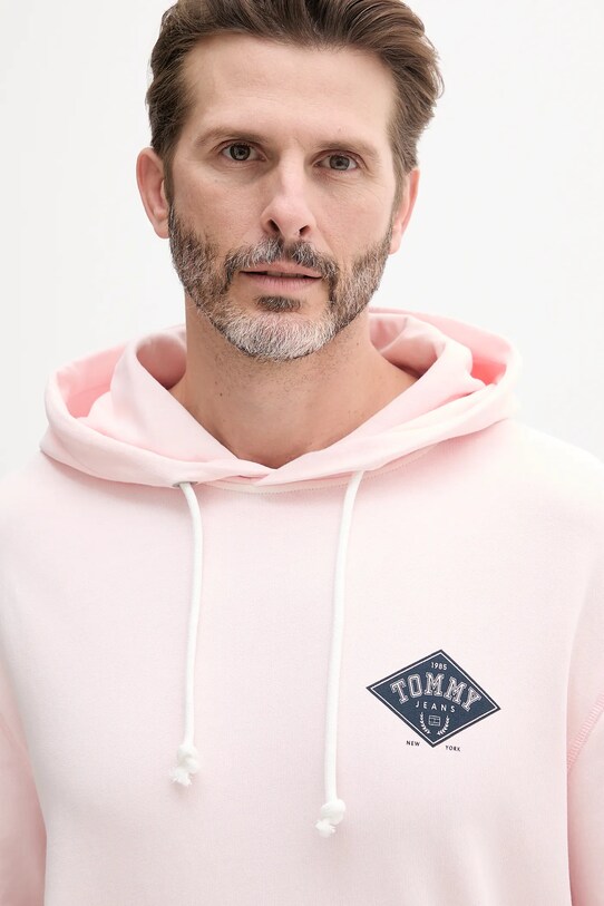 Ruházat Tommy Jeans pamut melegítőfelső DM0DM20840 rózsaszín