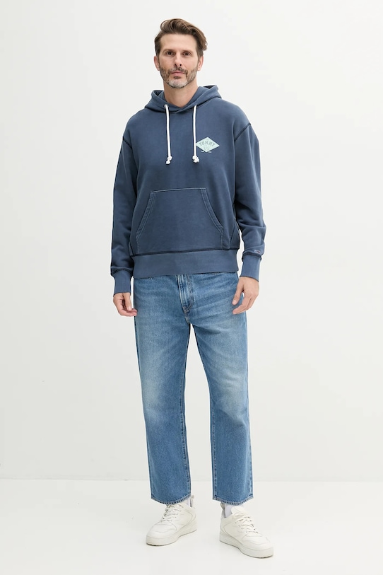 Tommy Jeans bluza bawełniana DM0DM20840 granatowy SS25