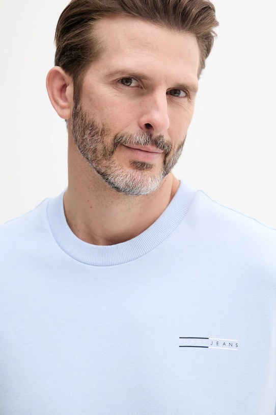 Odzież Tommy Jeans bluza bawełniana DM0DM20849 niebieski