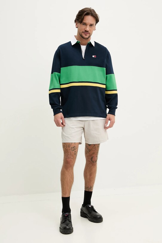Хлопковая кофта Tommy Jeans DM0DM21349 тёмно-синий SS25
