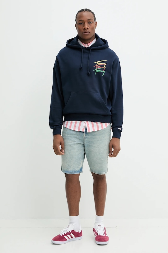 Tommy Jeans hanorac de bumbac DM0DM21372 bleumarin SS25