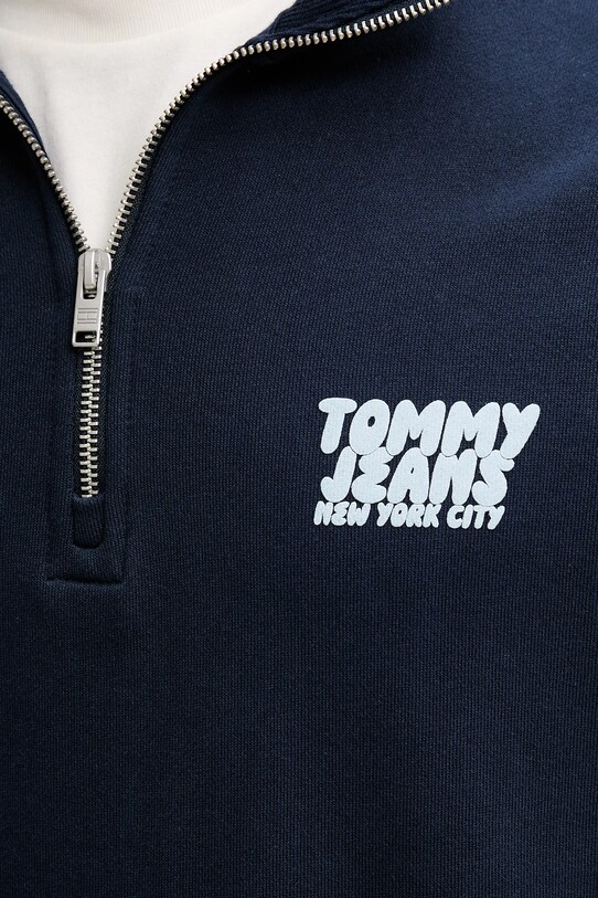 Bavlněná mikina Tommy Jeans DM0DM21865 námořnická modř