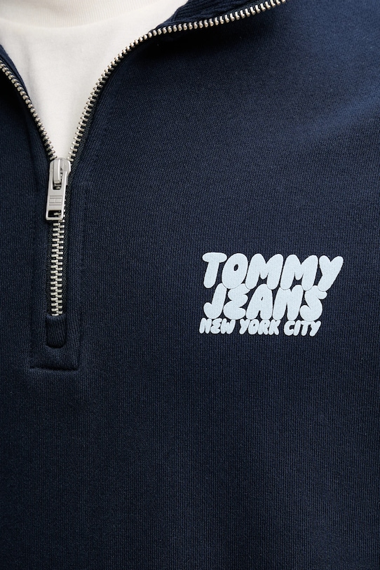 Bavlněná mikina Tommy Jeans DM0DM21865 námořnická modř