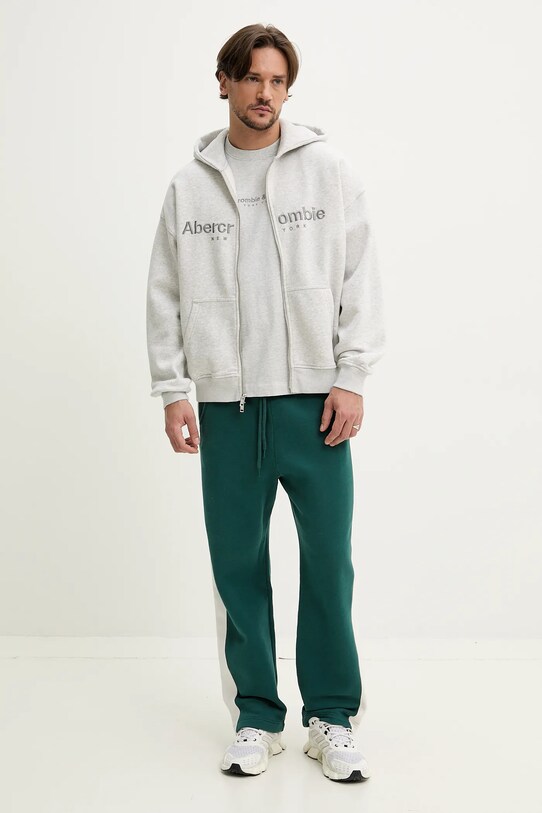 Mikina Abercrombie & Fitch KI175.5120.112 sivá SS25