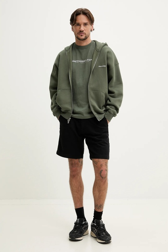Dukserica Abercrombie & Fitch KI175.5120.300 zelena SS25