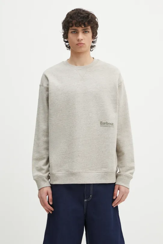 Barbour bluză Barbour Calton OS Fit Crew Sweatshirt fara gluga bej MOL0676