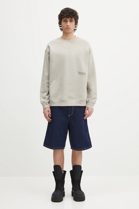 Mikina Barbour Barbour Calton OS Fit Crew Sweatshirt MOL0676 béžová