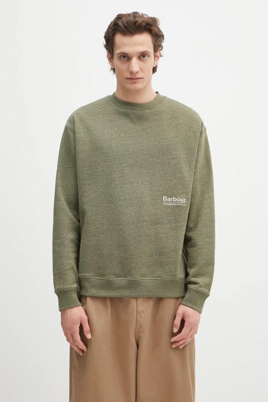 Barbour bluza Barbour Calton OS Fit Crew Sweatshirt bez kaptura zielony MOL0676