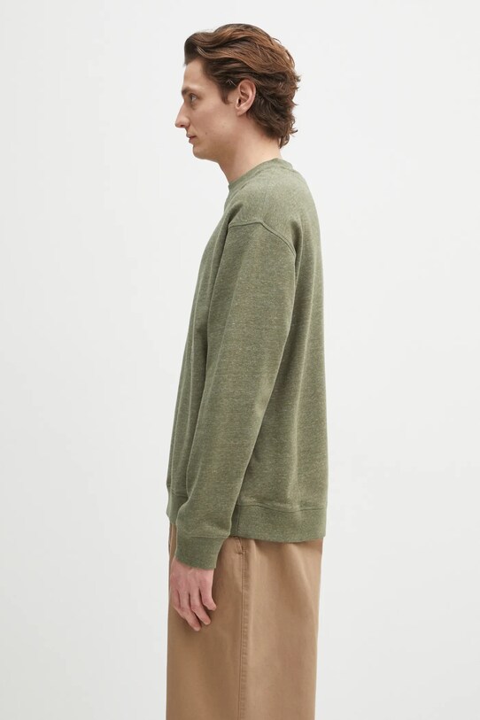 Barbour felpa Barbour Calton OS Fit Crew Sweatshirt MOL0676 verde SS25