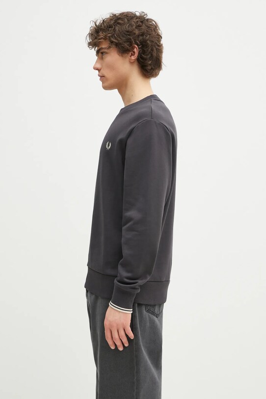 Pamučna dukserica Fred Perry M7535.V56 siva SS25