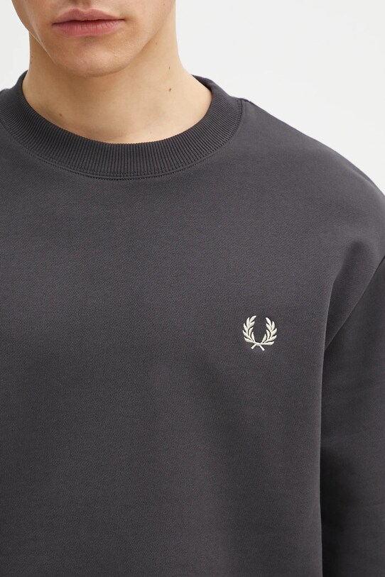 Pamučna dukserica Fred Perry siva M7535.V56