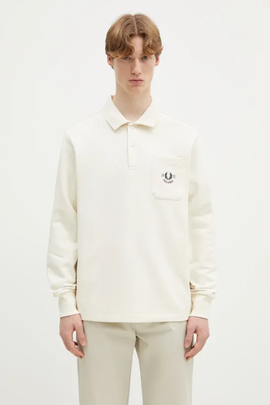 Fred Perry cotton sweatshirt cotton beige M9846.560