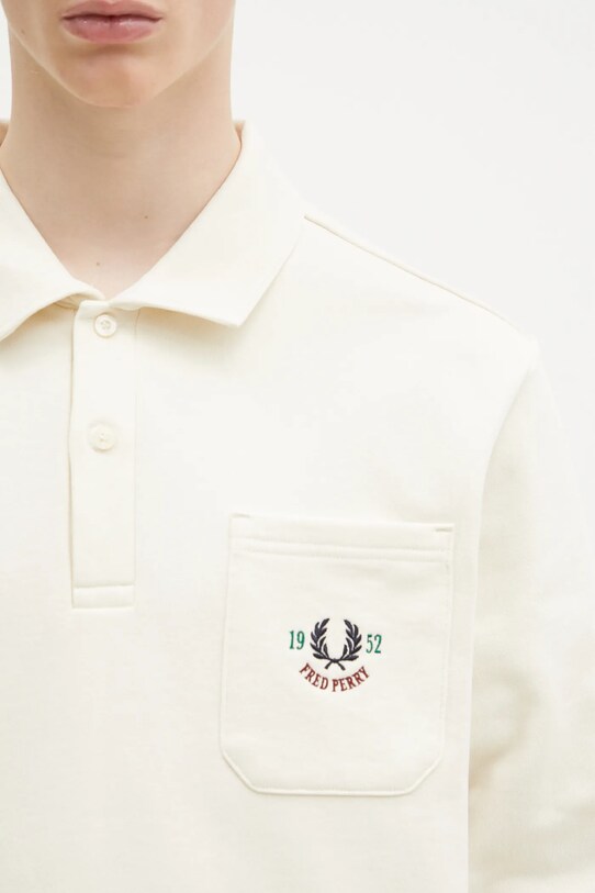 Fred Perry cotton sweatshirt beige M9846.560