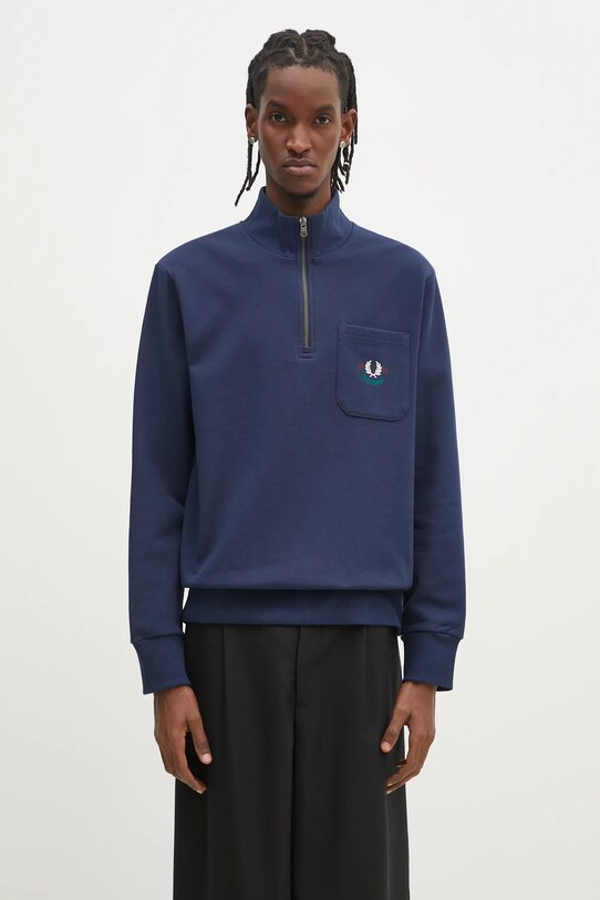Odzież Fred Perry bluza bawełniana M9847.X86 granatowy