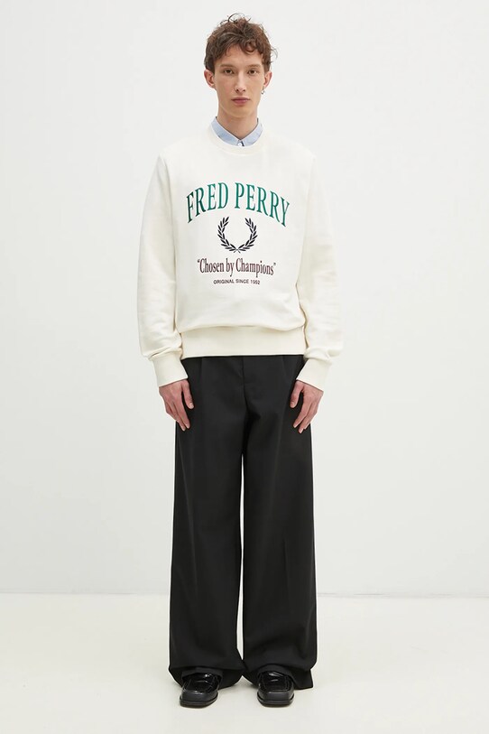 Fred Perry cotton sweatshirt beige M9891.560