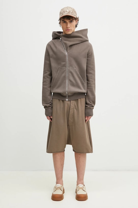 Bavlnená mikina Rick Owens Mountain DU01E3286.F hnedá