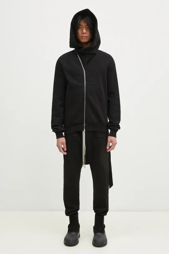 Rick Owens cotton sweatshirt Mountain plain black DU01E3286.F