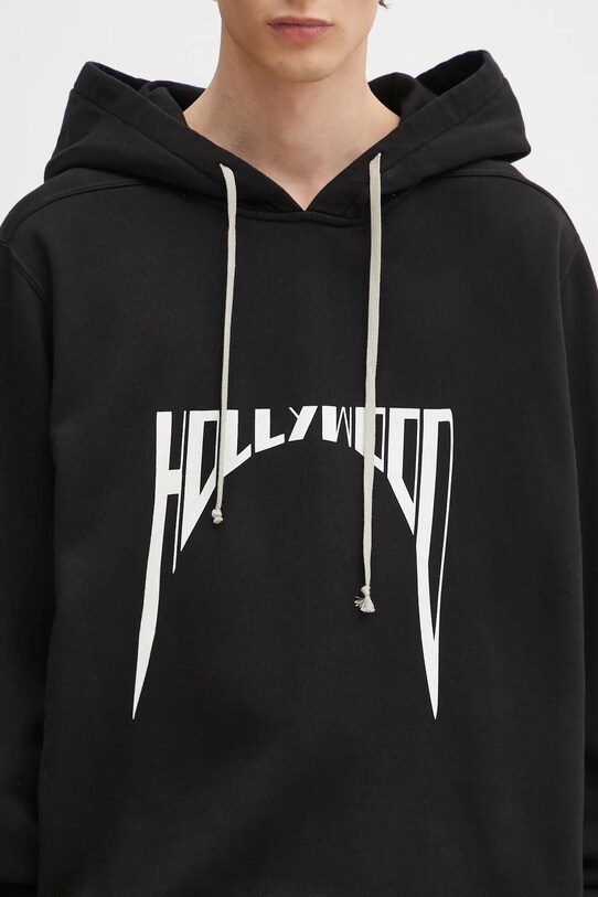 Бавовняна кофта Rick Owens Oversized чорний DU01E3262.FEP2P