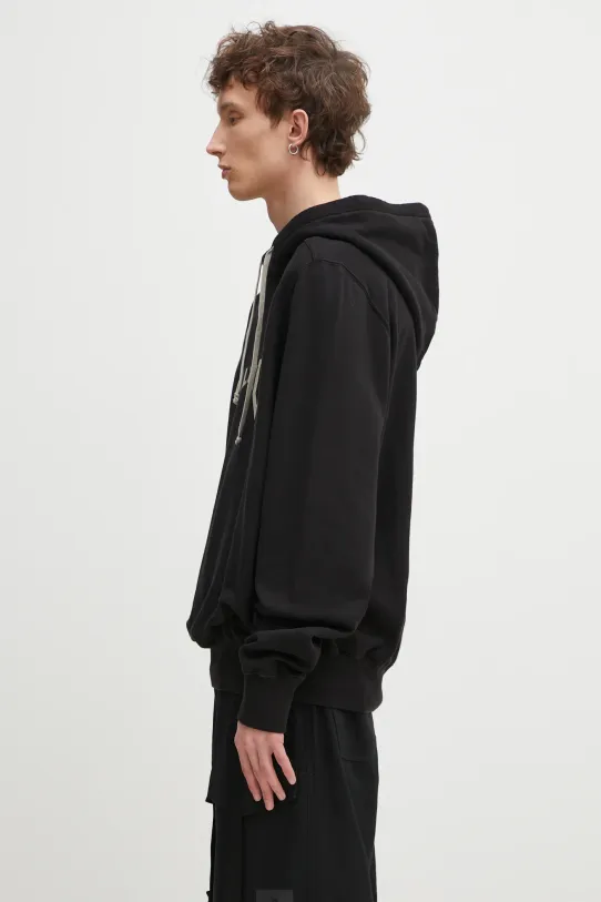 Pamučna dukserica Rick Owens Oversized DU01E3262.FEP2P crna SS25