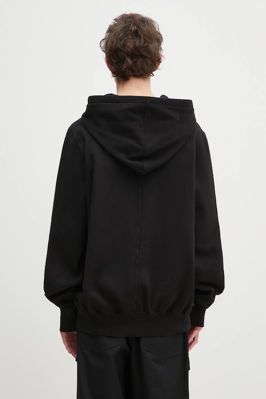 Ρούχα Βαμβακερή μπλούζα Rick Owens Oversized DU01E3262.FEP2P μαύρο