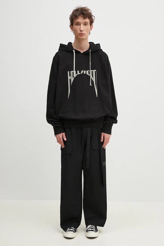Βαμβακερή μπλούζα Rick Owens Oversized DU01E3262.FEP2P μαύρο