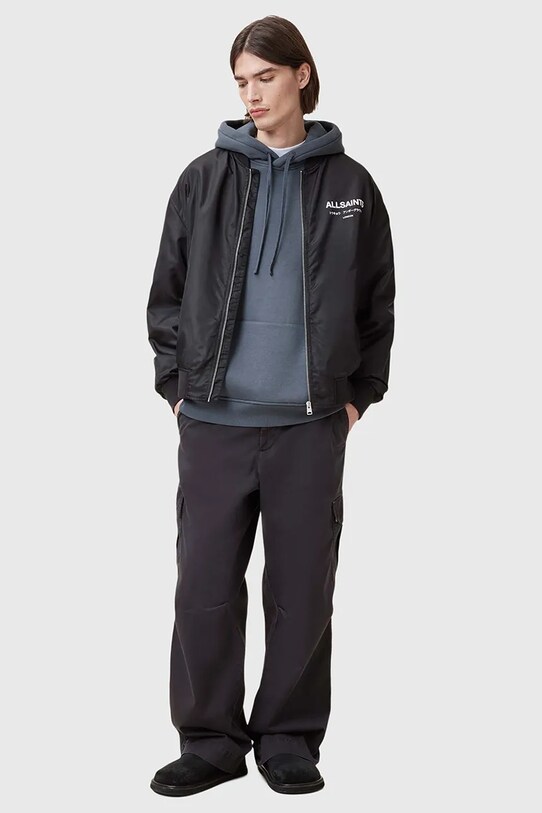 Хлопковая кофта AllSaints HAVEN M004NB серый