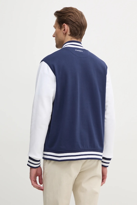 Oblečenie Bavlnená mikina Hackett London HM581349 tmavomodrá