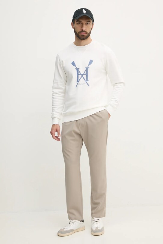 Хлопковая кофта Hackett London HM581350 белый SS25