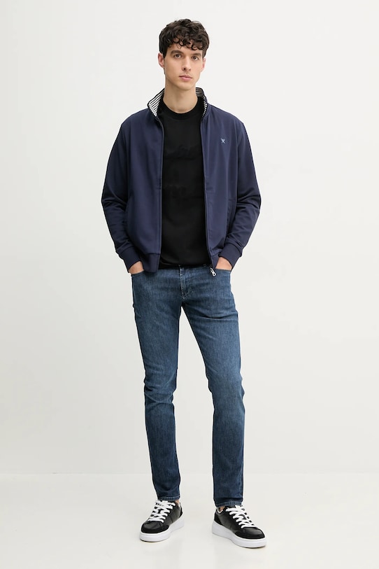 Hackett London bluză HM581346 bleumarin SS25