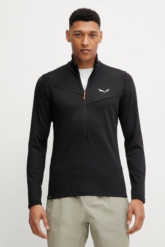 Salewa hanorac în aer liber Puez Cammino uni negru 00.0000029096