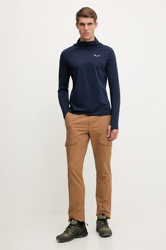 Salewa longsleeve sport Puez Sun 00.0000029098 bleumarin SS25