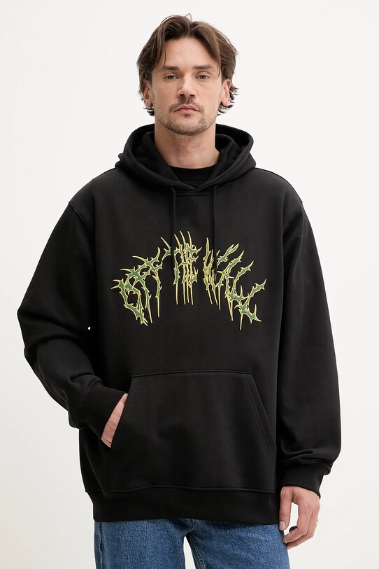 Vans hanorac de bumbac imprimeu negru VN000M1NBLK1