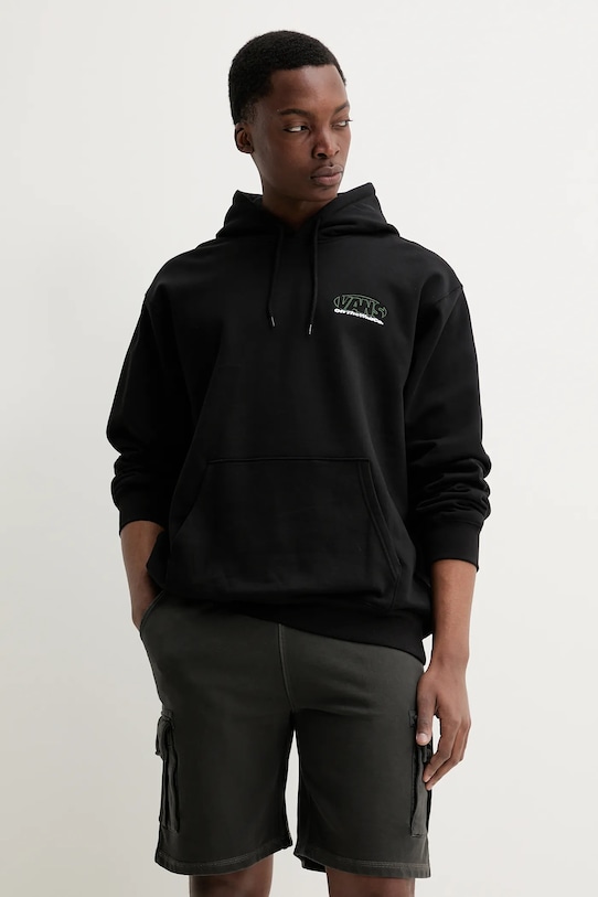 Vans hanorac de bumbac imprimeu negru VN000M1PBLK1