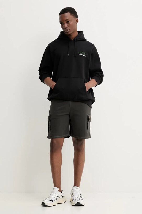 Vans hanorac de bumbac VN000M1PBLK1 negru SS25