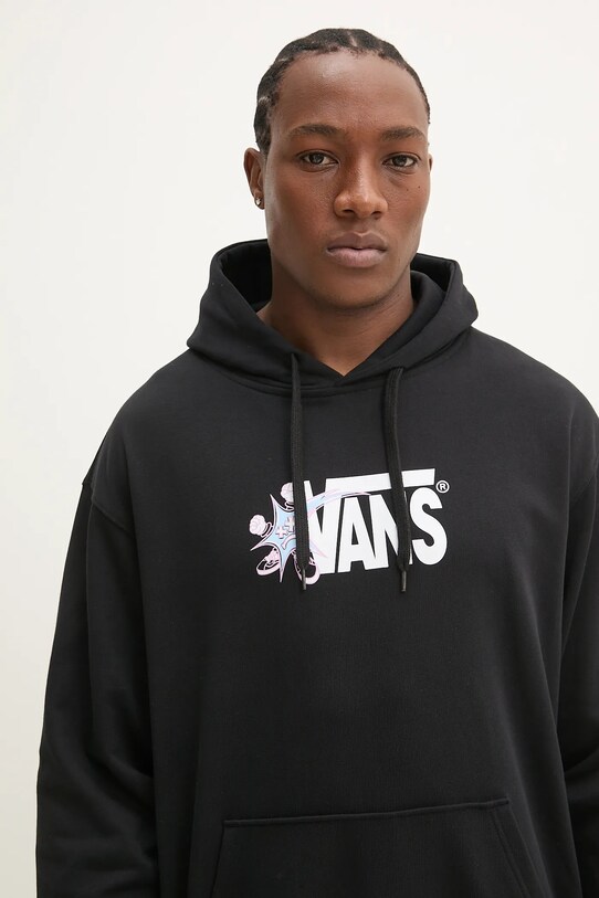 Vans hanorac de bumbac negru VN000M1QBLK1