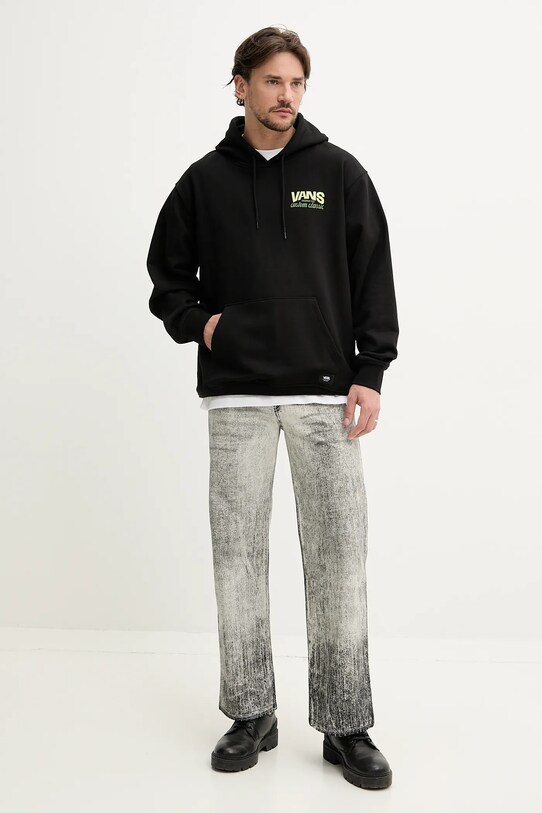 Bavlnená mikina Vans VN000NHRBLK1 čierna SS25
