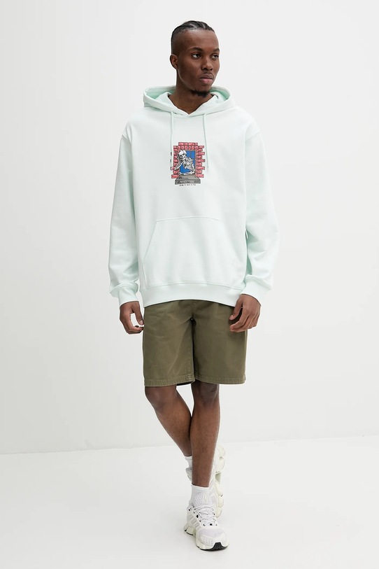 Vans hanorac de bumbac VN000NHSRNE1 turcoaz SS25