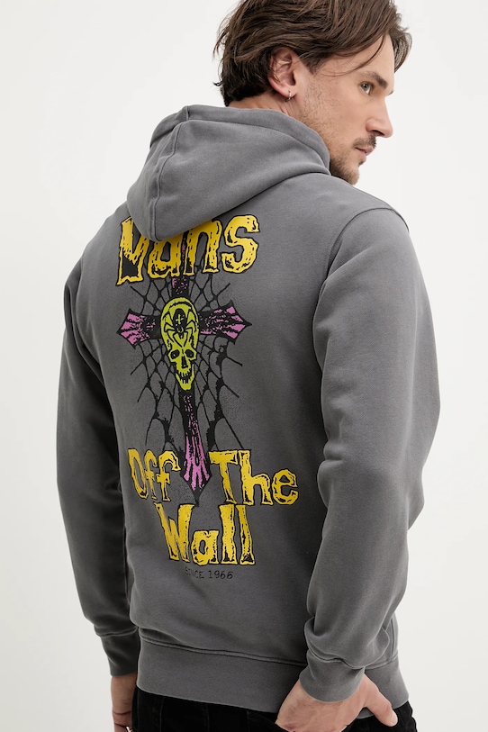 Vans bluza bawełniana nadruk szary VN000NWP1O71