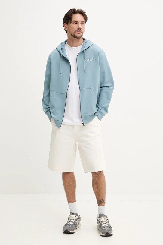 Vans hanorac de bumbac VN000P1FCFL1 albastru SS25